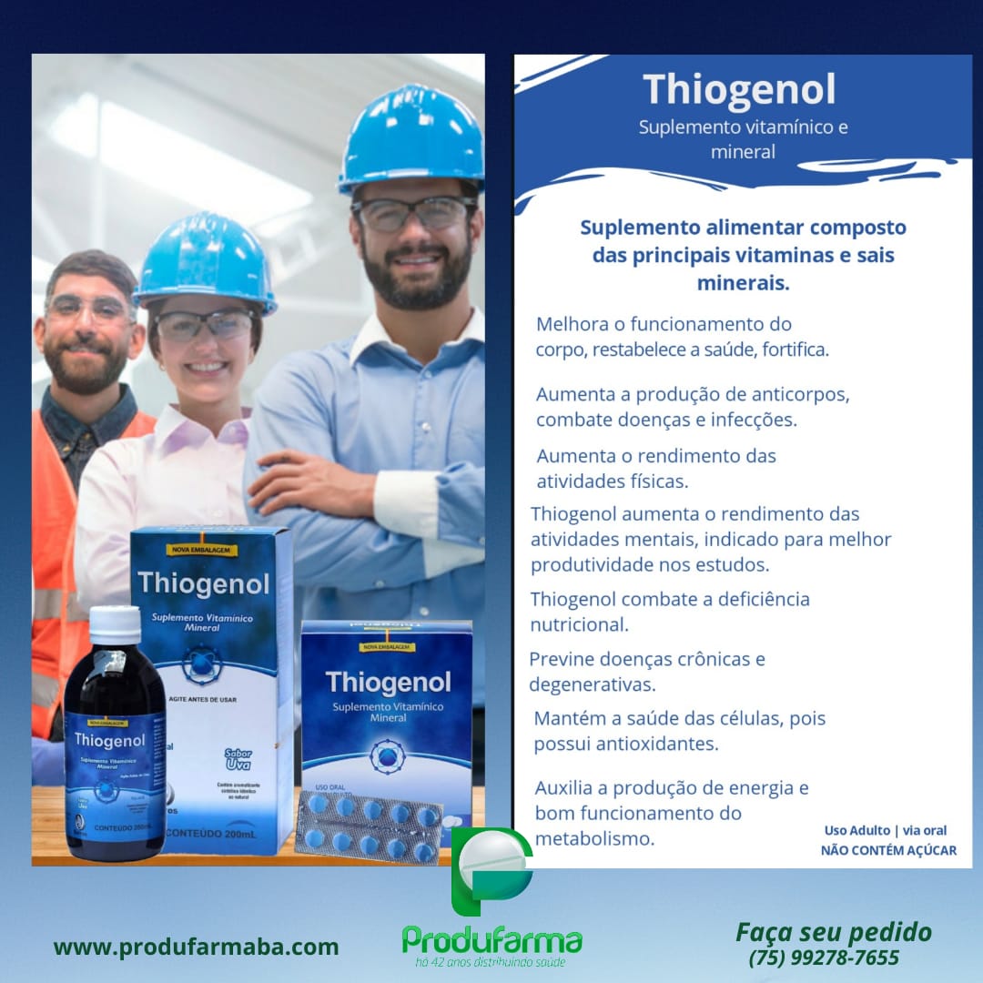 Thiogenol - Suplemento Alimentar Composto de vitaminas e sais minerais